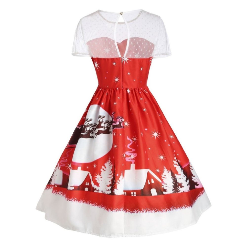 Santa Claus Vintage Style Christmas Dress Size Small - Picture 3 of 13